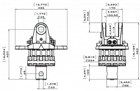 Ротатор CR 1200H-X45A35/D88