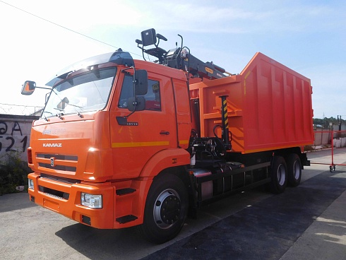 Ломовоз КамАЗ 65115 с гидроманипулятором VM10L74